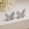 Crystal Butterfly Stud Earrings