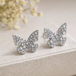 Crystal Butterfly Stud Earrings